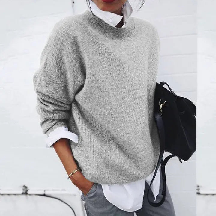 Chiara Classic Crew Neck Sweater for Women - Timeless Style & Comfort
