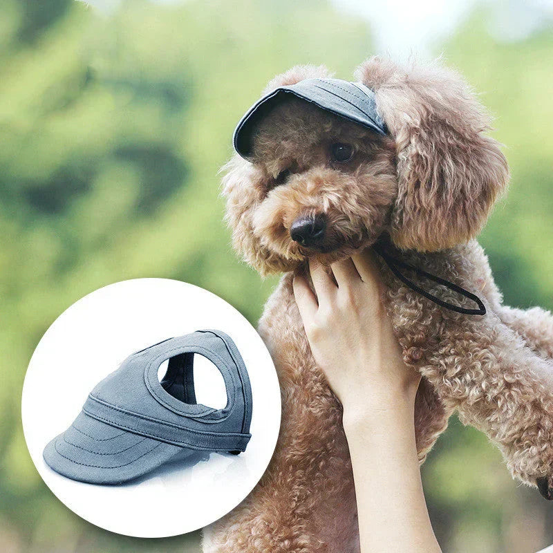 Dog Sun Hat with UV Protection – Adjustable Strap, Ear Holes & Reflective Trim