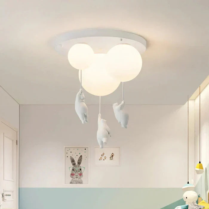 CloudBear Children's Ceiling Lamp - Adorable Bear & Balloon Design for Kids' Rooms