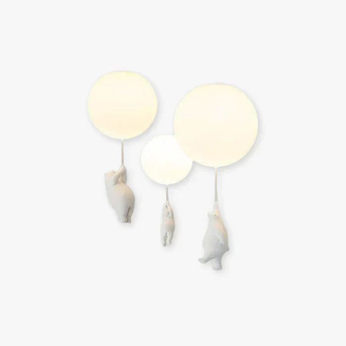 CloudBear Children's Ceiling Lamp - Adorable Bear & Balloon Design for Kids' Rooms