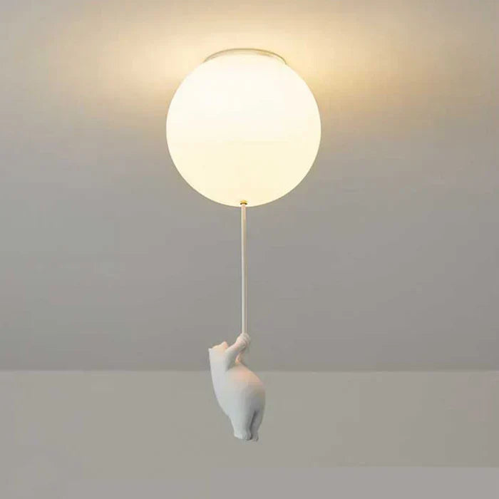 CloudBear Children's Ceiling Lamp - Adorable Bear & Balloon Design for Kids' Rooms