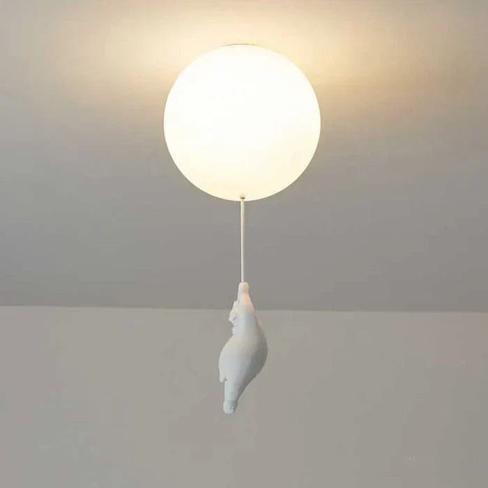 CloudBear Children's Ceiling Lamp - Adorable Bear & Balloon Design for Kids' Rooms
