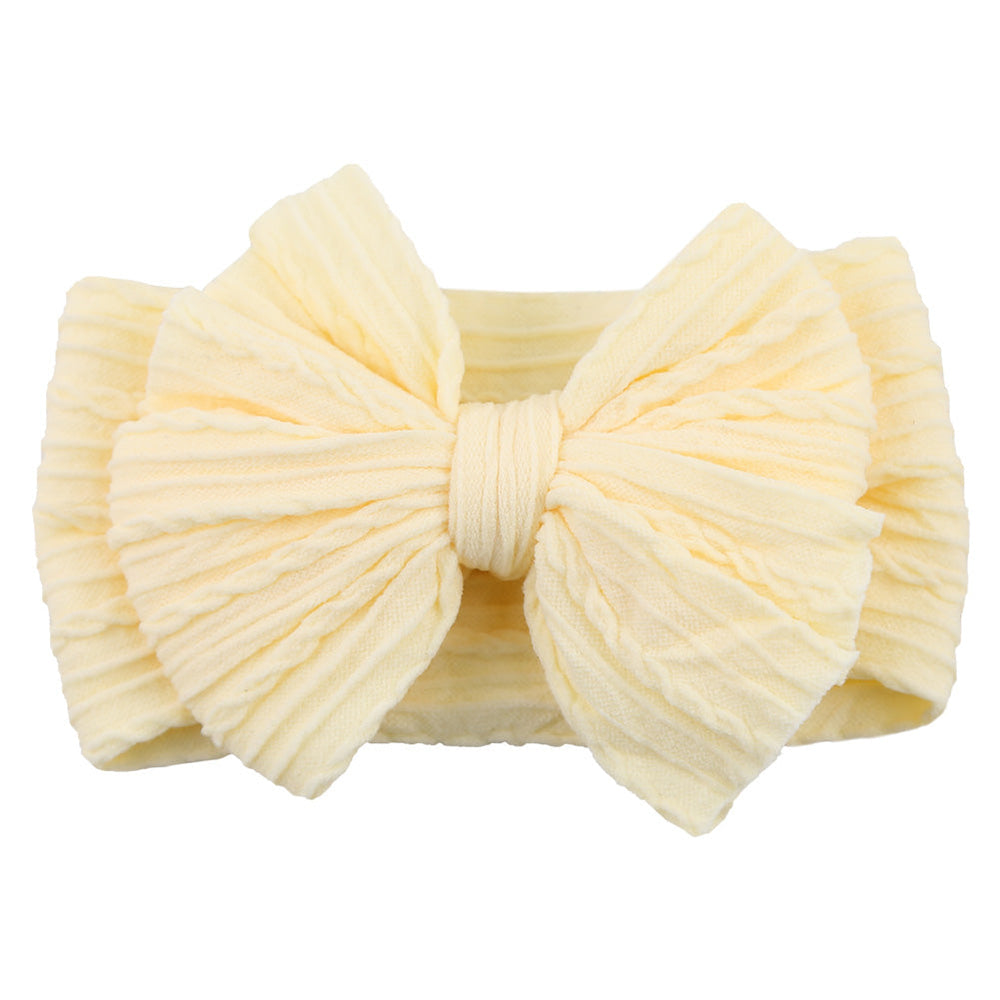 Cute Children's Nylon Headband with Bow - Soft, Stretchy & Comfortable Hair Accessory for Girls