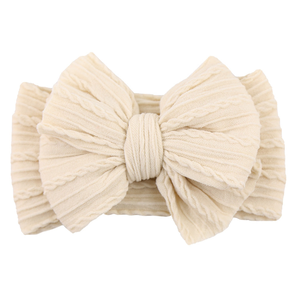 Cute Children's Nylon Headband with Bow - Soft, Stretchy & Comfortable Hair Accessory for Girls