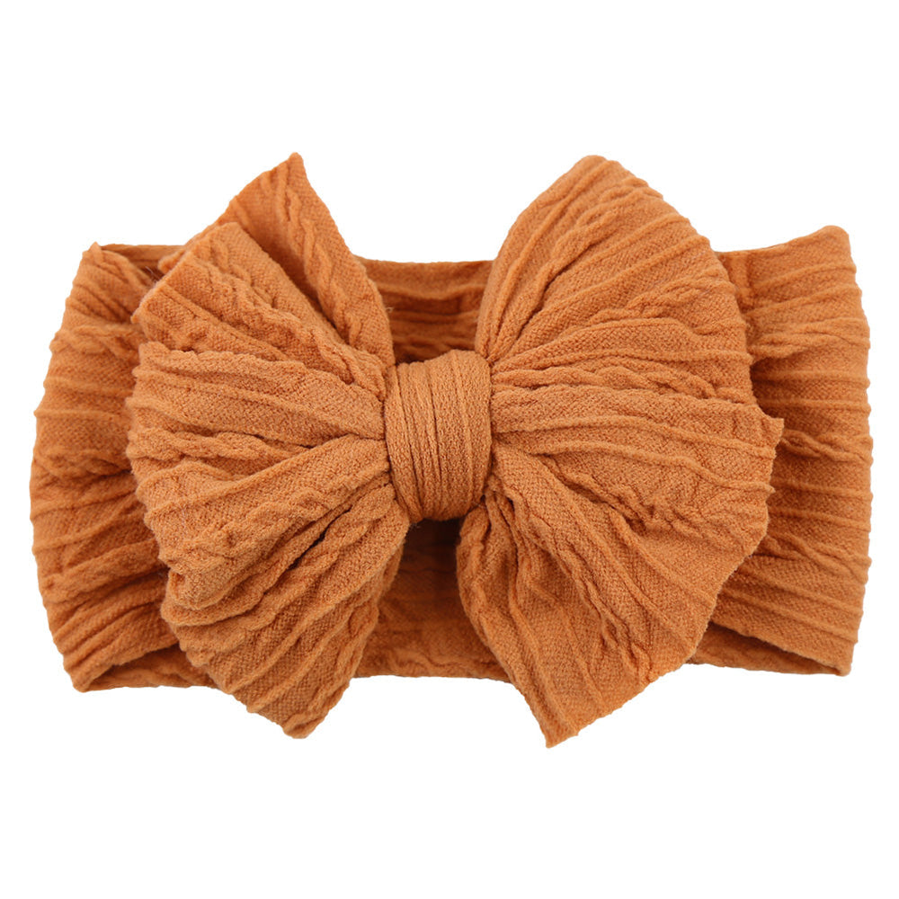 Cute Children's Nylon Headband with Bow - Soft, Stretchy & Comfortable Hair Accessory for Girls