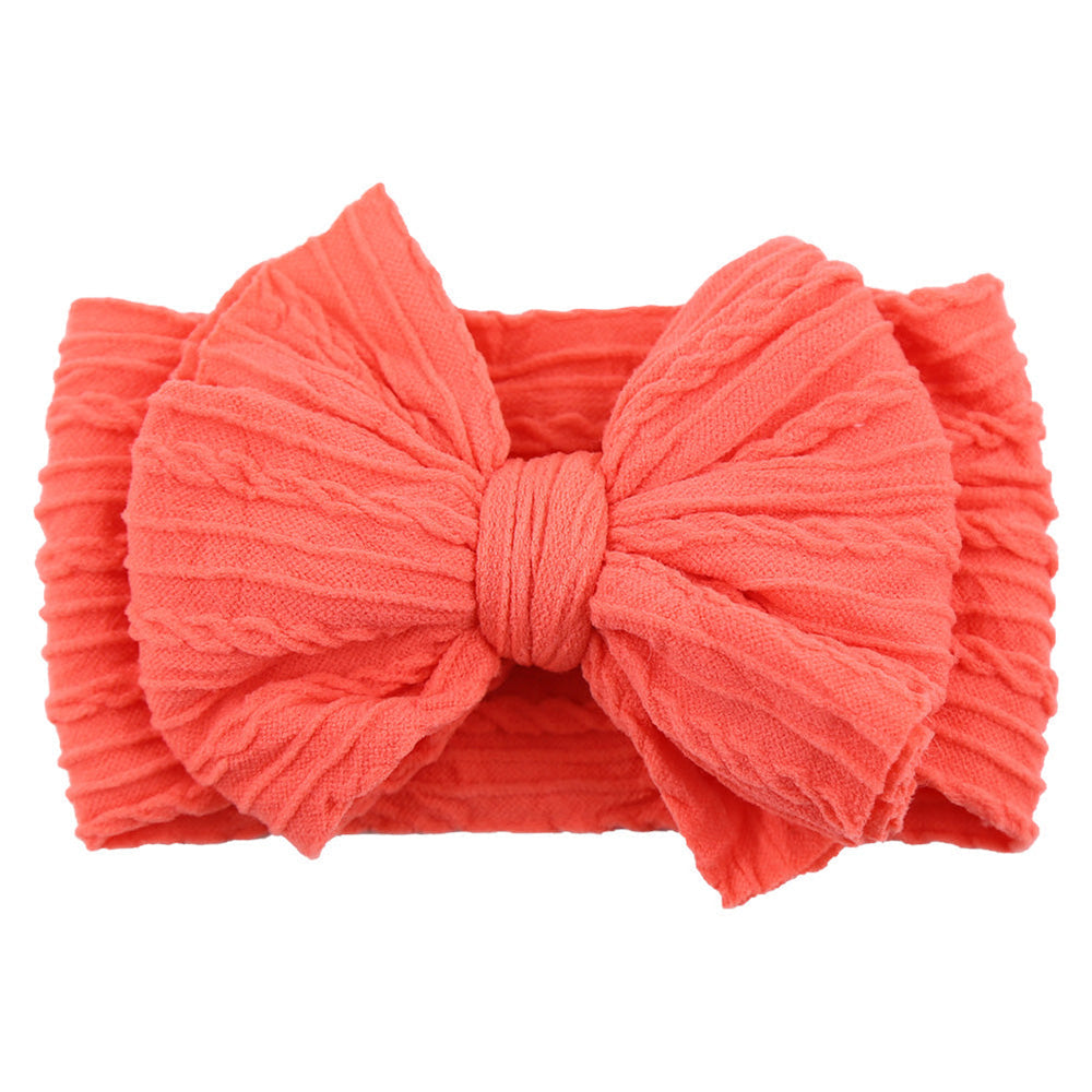 Cute Children's Nylon Headband with Bow - Soft, Stretchy & Comfortable Hair Accessory for Girls
