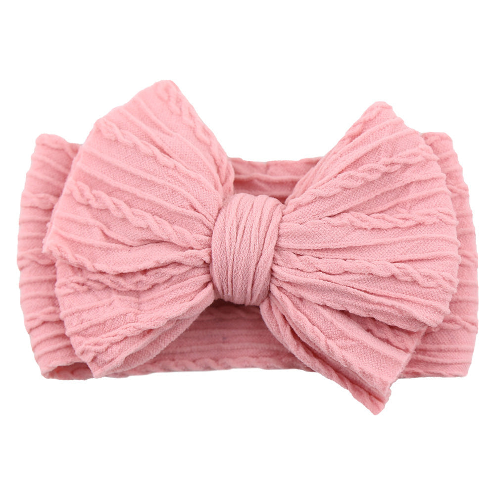 Cute Children's Nylon Headband with Bow - Soft, Stretchy & Comfortable Hair Accessory for Girls
