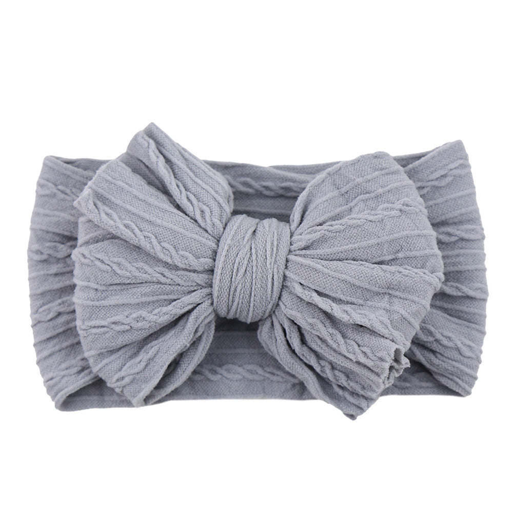 Cute Children's Nylon Headband with Bow - Soft, Stretchy & Comfortable Hair Accessory for Girls