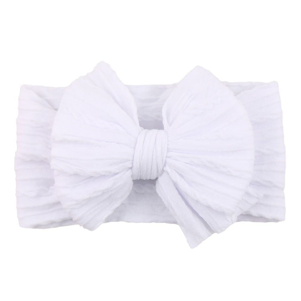 Cute Children's Nylon Headband with Bow - Soft, Stretchy & Comfortable Hair Accessory for Girls