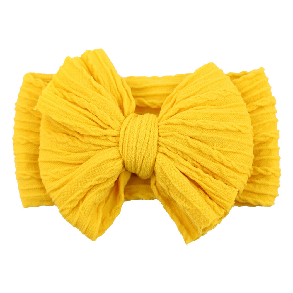 Cute Children's Nylon Headband with Bow - Soft, Stretchy & Comfortable Hair Accessory for Girls