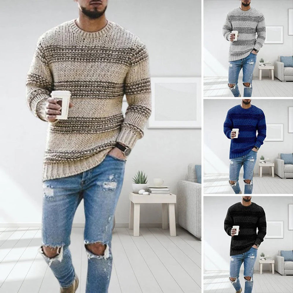Chunky Knit Scandinavian Men's Sweater - Arvid - 6
