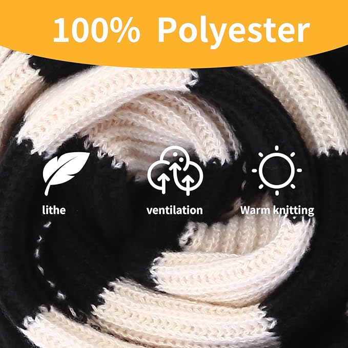 Men's Chunky Knitted Striped Scarf - Chris | Cozy Winter Accessory