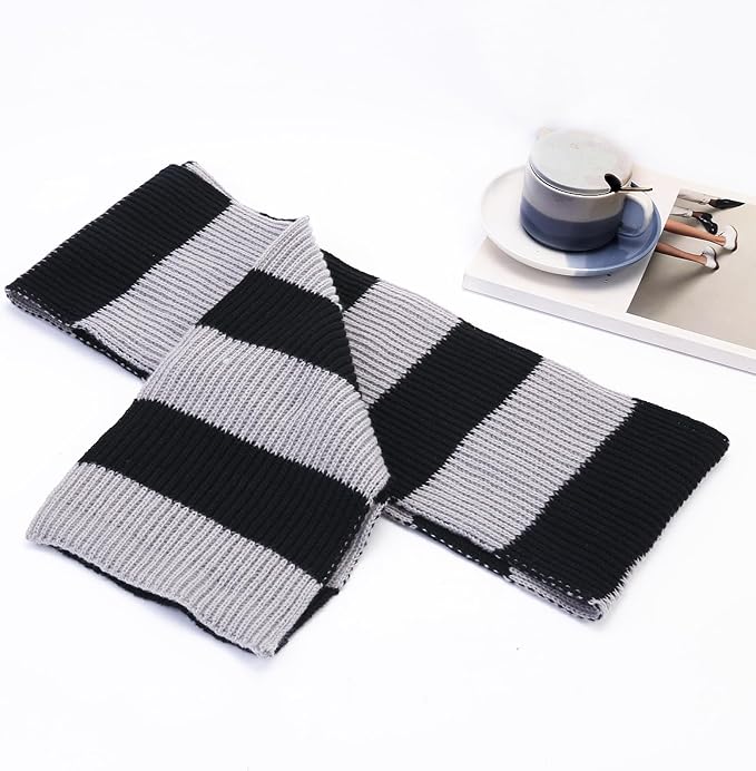 Men's Chunky Knitted Striped Scarf - Chris | Cozy Winter Accessory