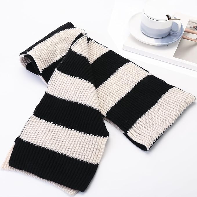 Men's Chunky Knitted Striped Scarf - Chris | Cozy Winter Accessory