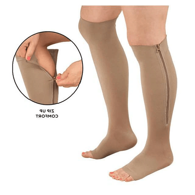 CIRCULARELIEF Compression Socks with Zipper - Ultimate Support & Pain Relief for Swollen Feet & Legs