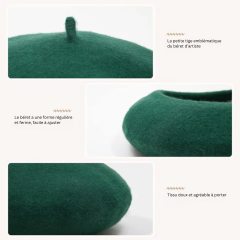 Classic Evelyne French Wool Beret – Timeless Style & Warmth for Every Occasion