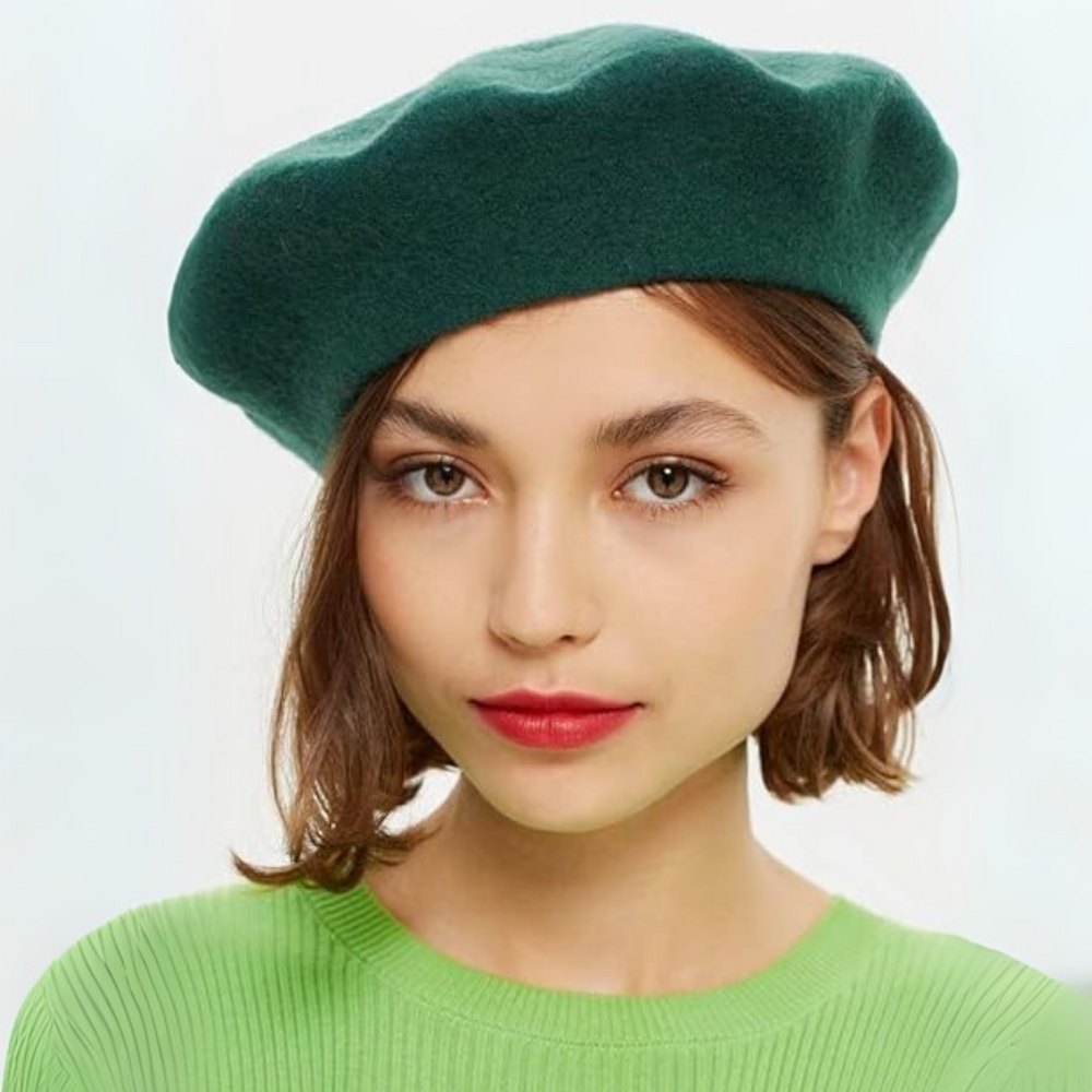 Classic Evelyne French Wool Beret - Timeless Style & Warmth