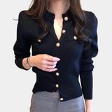 Classic Knitted Women's Cardigan with Button Closure - Eloise