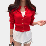 Classic Knitted Women's Cardigan with Button Closure - Eloise