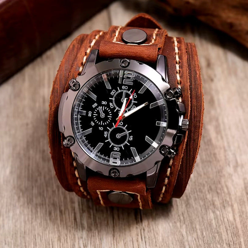 Elegant Classic Leather Strap Watch for Men & Women - Timeless Design, Durable Build, Perfect for Any Occasion