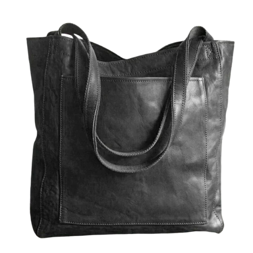 Vintage-Inspired Natural Leather Tote Bag - Stylish & Durable Everyday Carryall