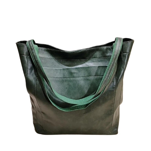 Vintage-Inspired Natural Leather Tote Bag - Stylish & Durable Everyday Carryall
