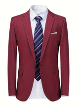 Classic Plain Men's Blazer - Floris