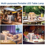 Stylish Wireless Portable LED Table Lamp - LumiCrest | Modern Design & Adjustable Brightness