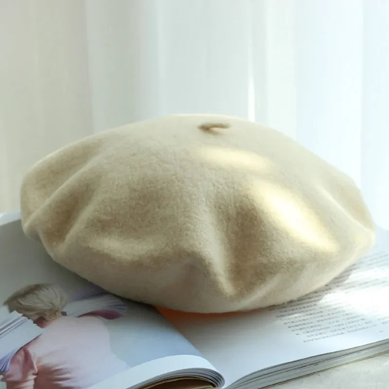Classic Marlene Wool Beret - Timeless French Style Hat for Women