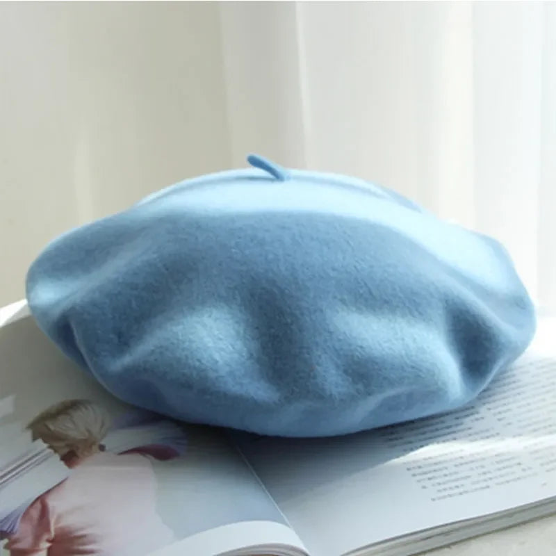 Classic Marlene Wool Beret - Timeless French Style Hat for Women