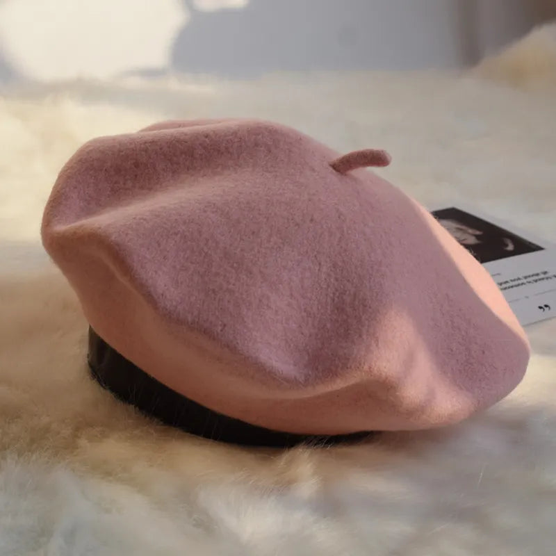 Classic Marlene Wool Beret - Timeless French Style Hat for Women