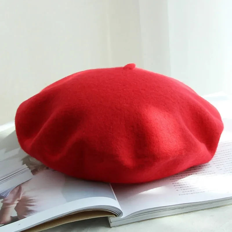 Classic Marlene Wool Beret - Timeless French Style Hat for Women
