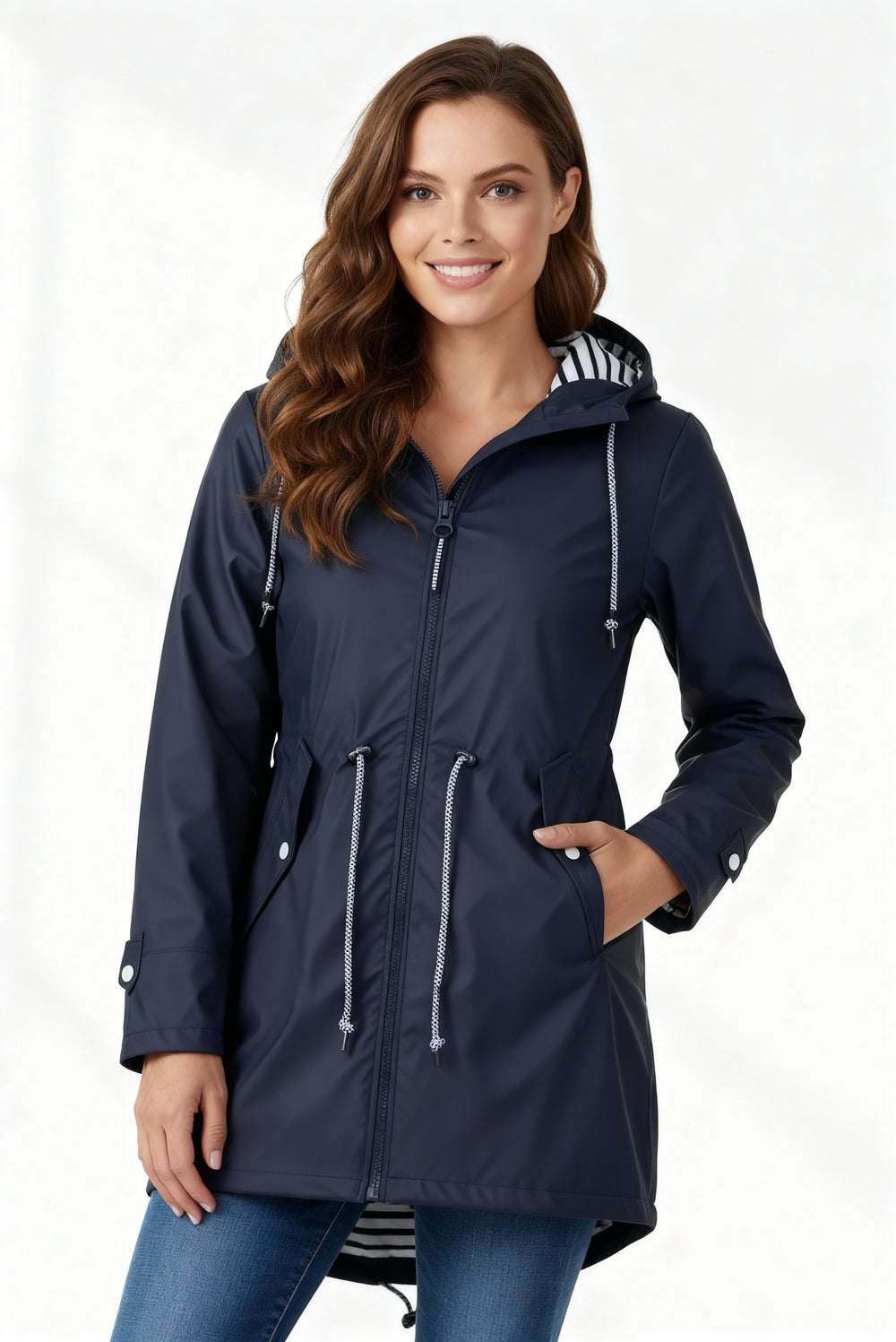 Women's hooded coat, view 1