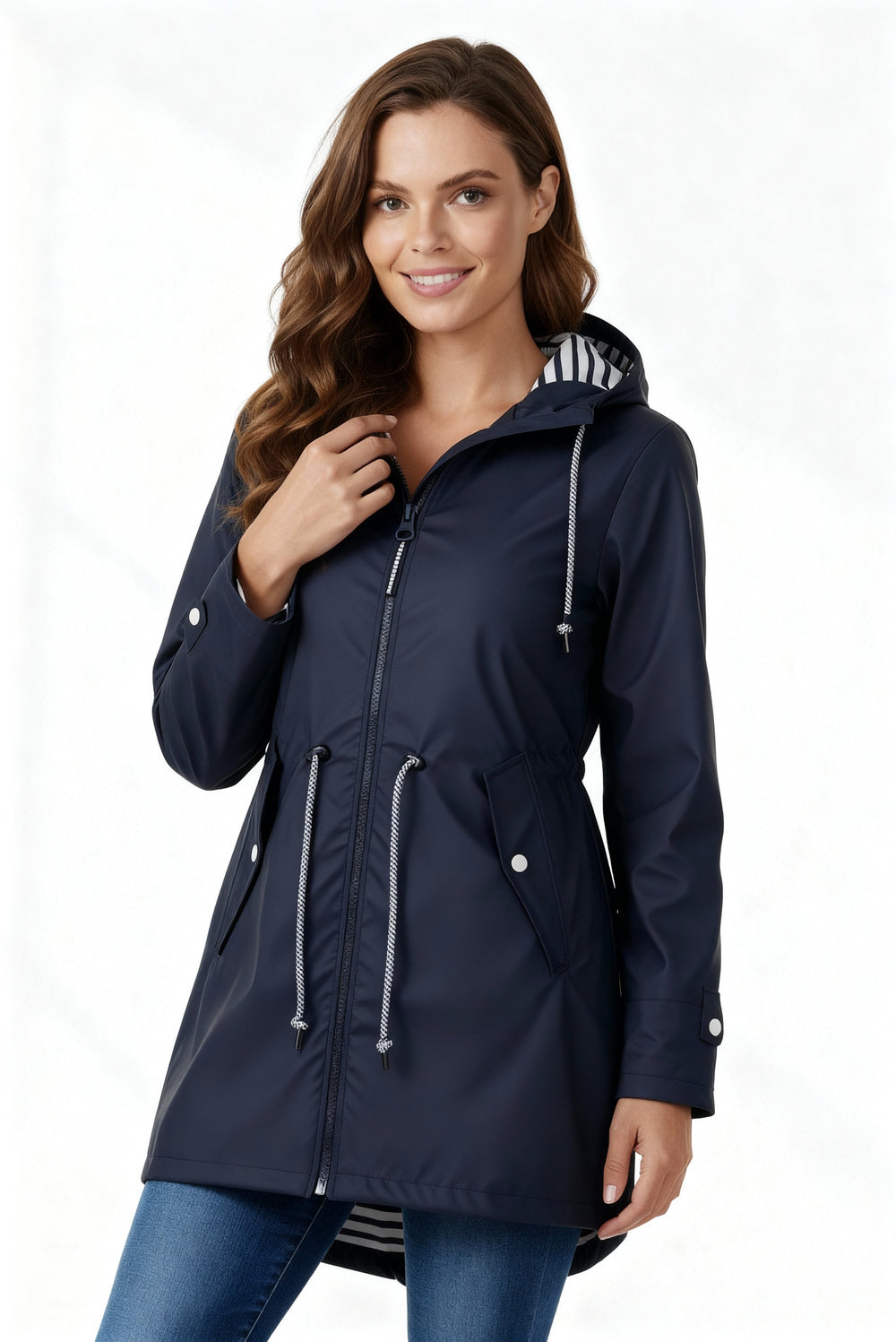 Women's hooded coat, view 2