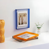 Floating Acrylic Picture Frame – Clear Glass, Tool-Free Photo Swap & 5 Sizes