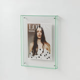 Floating Acrylic Picture Frame – Clear Glass, Tool-Free Photo Swap & 5 Sizes