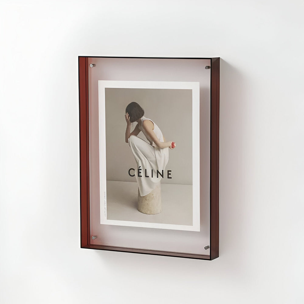 Double-Layer Acrylic Picture Frame – Wall & Table Mount, 10 Colors & 5 Sizes