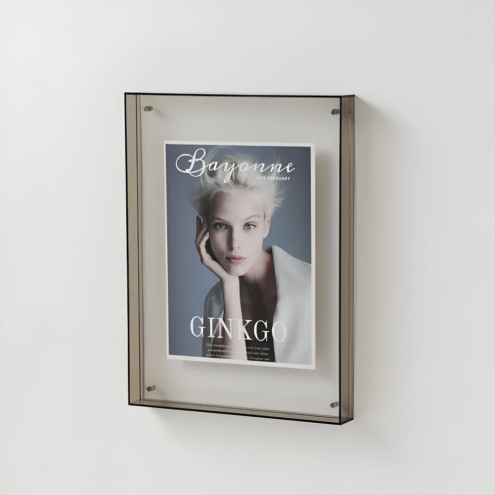 Double-Layer Acrylic Picture Frame – Wall & Table Mount, 10 Colors & 5 Sizes