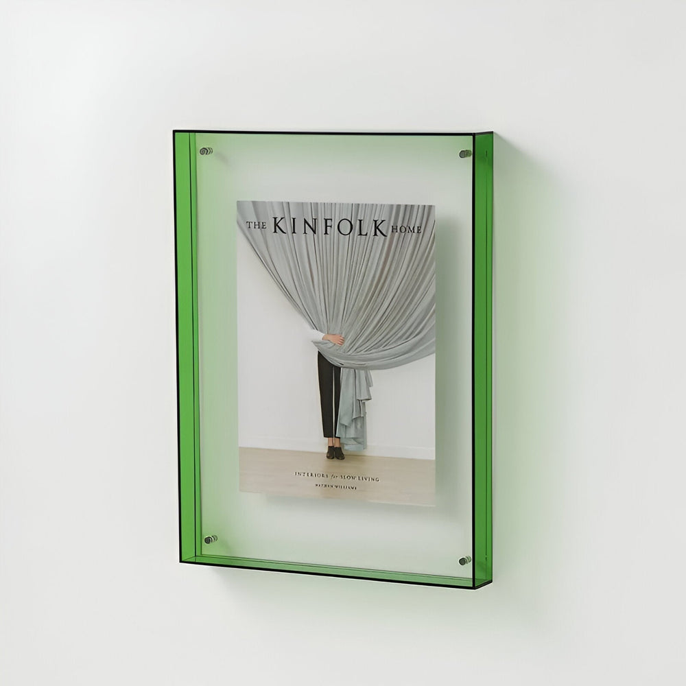 Floating Acrylic Picture Frame – Clear Glass, Tool-Free Photo Swap & 5 Sizes