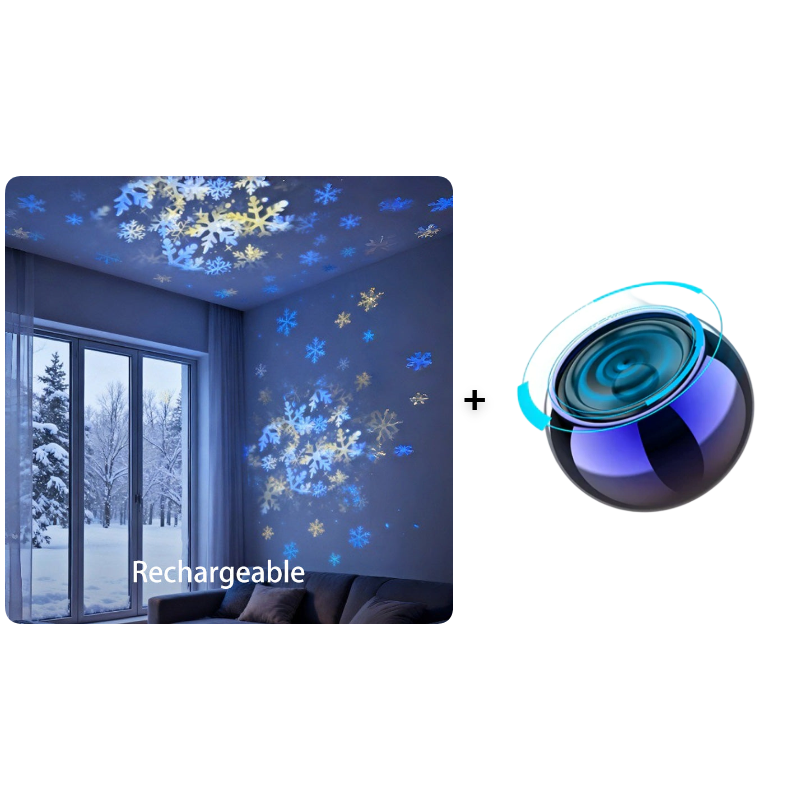 LED Rotating Night Light Projector – Ocean, Christmas & Snowflake, Rechargeable USB