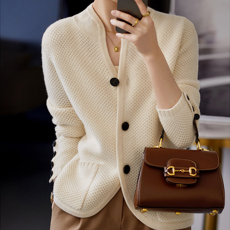 Comfortable Cashmere Ladies Cardigan - Isabella