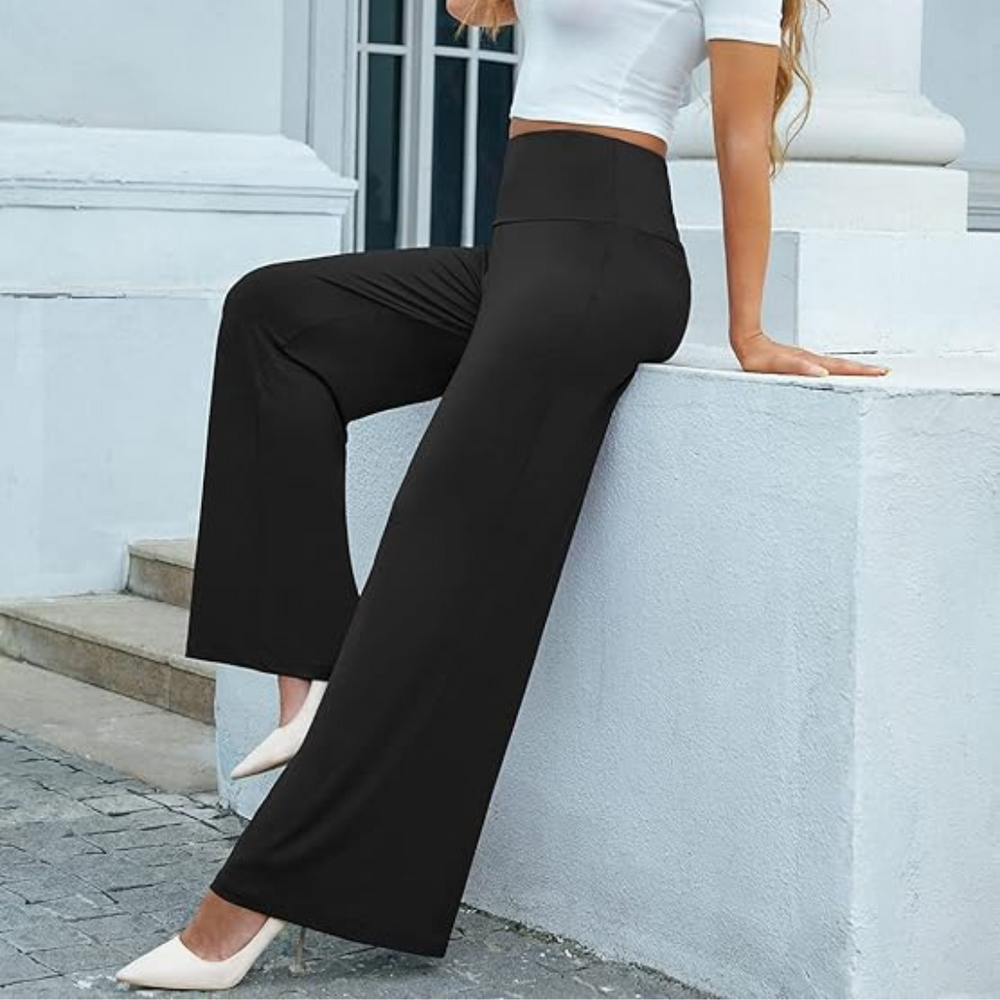 Stylish High Waist Wide Leg Palazzo Trousers for Ultimate Comfort - Oriana Collection