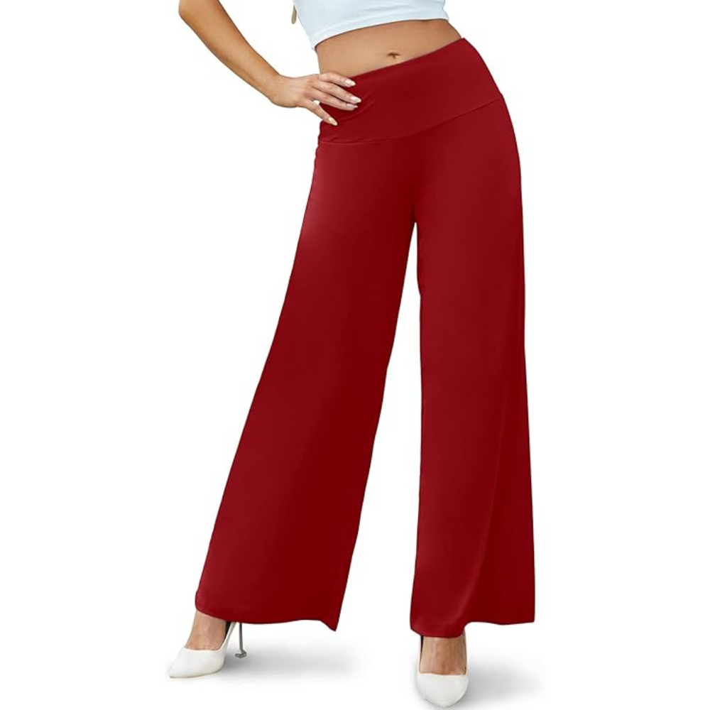 Stylish High Waist Wide Leg Palazzo Trousers for Ultimate Comfort - Oriana Collection