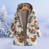 Comfortable Ladies Winter Coat with Floral Print - Ivy