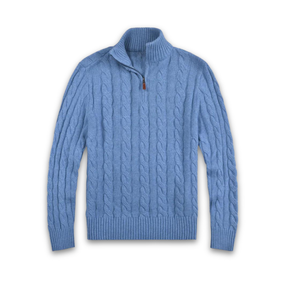 Comfortable Men's Half Zip Sweater - Vincent - 3