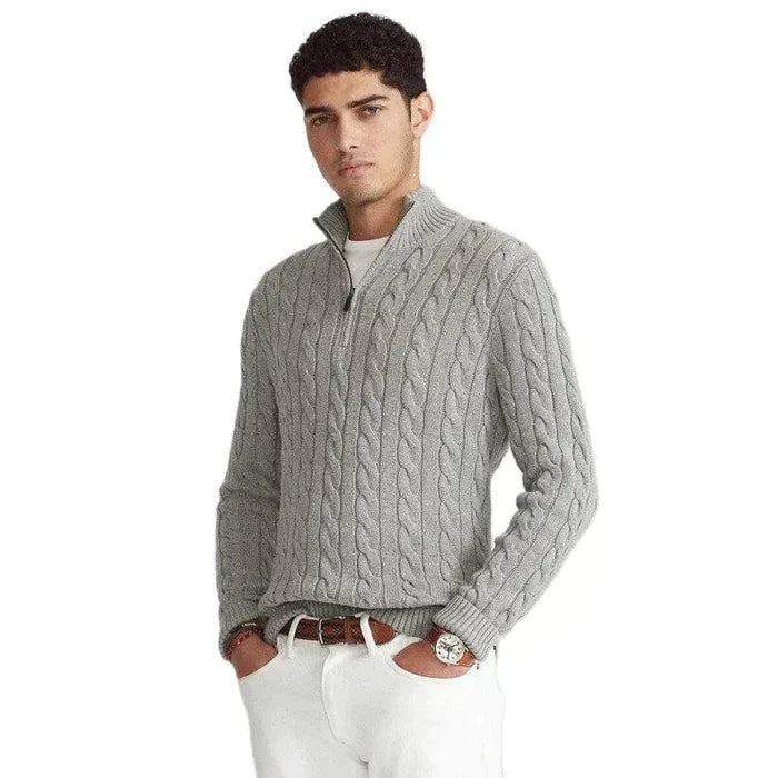 Comfortable Men's Half Zip Sweater - Vincent