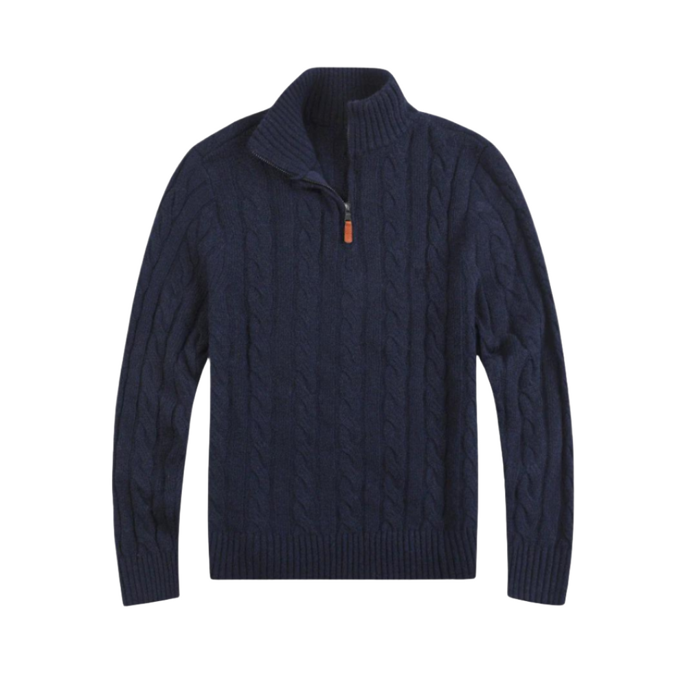 Comfortable Men's Half Zip Sweater - Vincent - 4