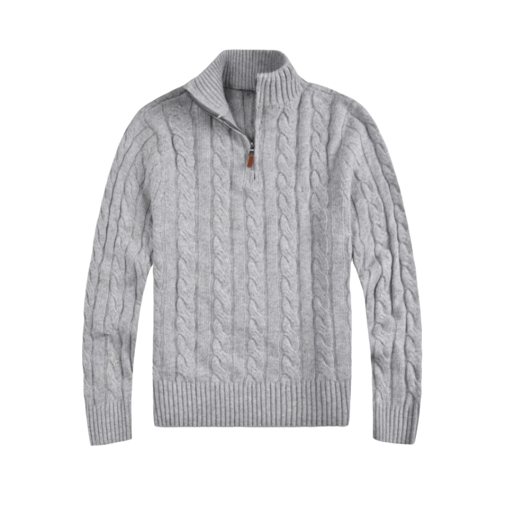 Comfortable Men's Half Zip Sweater - Vincent - 2