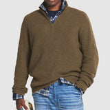 Comfortable Men's Sweater with Half Zip – Milan