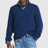 Comfortable Men's Sweater with Half Zip – Milan
